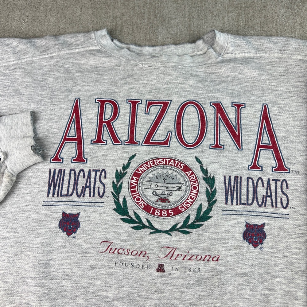 Vintage Galt Crew Arizona Wildcats Sweatshirt Mens XL Gray Distressed Collegiate